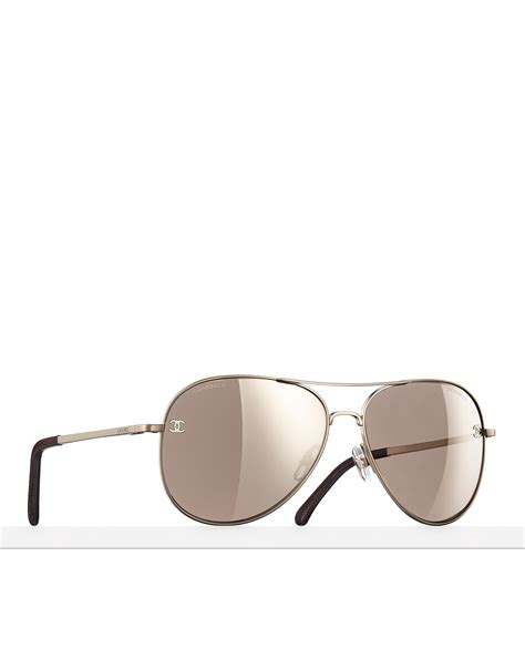 chanel rose gold aviators|CHANEL.